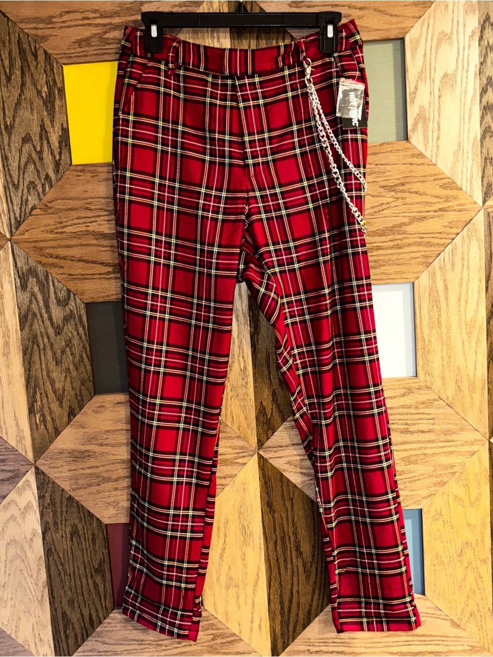 Hot Topic Red Tartan Plaid Emo Grunge Pants Medium